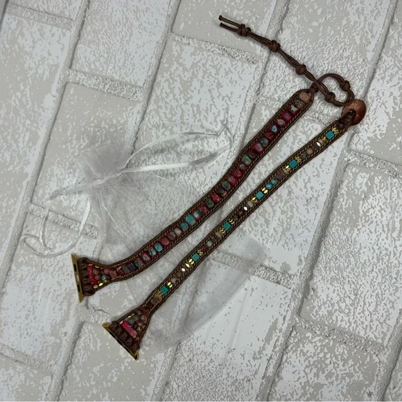 APPLE WATCH Bohemian glass Beaded Bracelet watch band. It fits my Apple Watch 7 - Picture 7 of 8